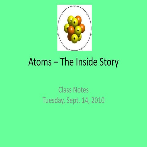 Atoms – The Inside Story