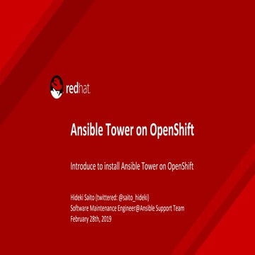 Ansible Tower on OpenShift