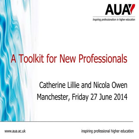 A Toolkit for New Professionals (June 2014)