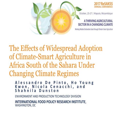 The Effects of Climate Change on Agriculture and Food in Africa | PPTX