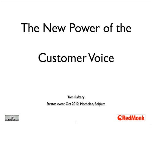 The new power of the customer voice - social media's place in business