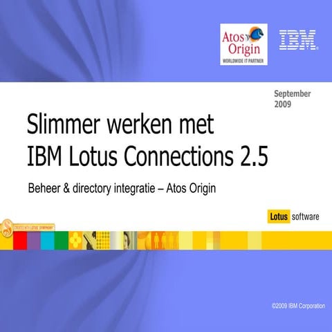 Lotus Connections - Profiles (beheer & development)