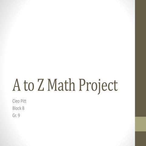 A to Z math project