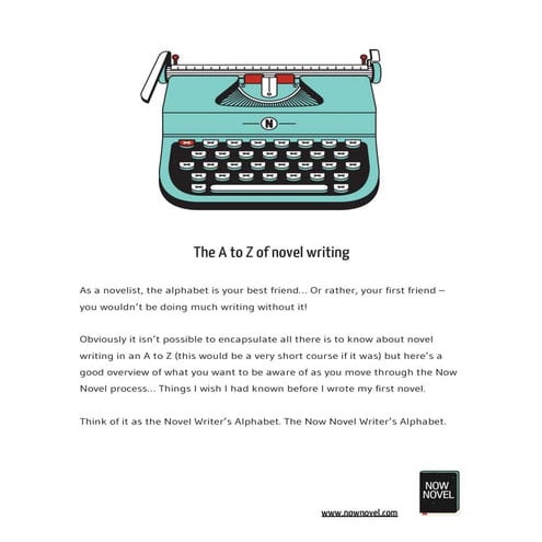 Now Novel - A to Z of novel writing