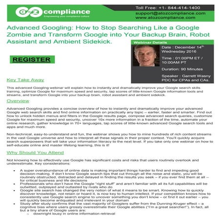 Advanced Googling: How to Stop Searching Like a Google Zombie and Transform G...