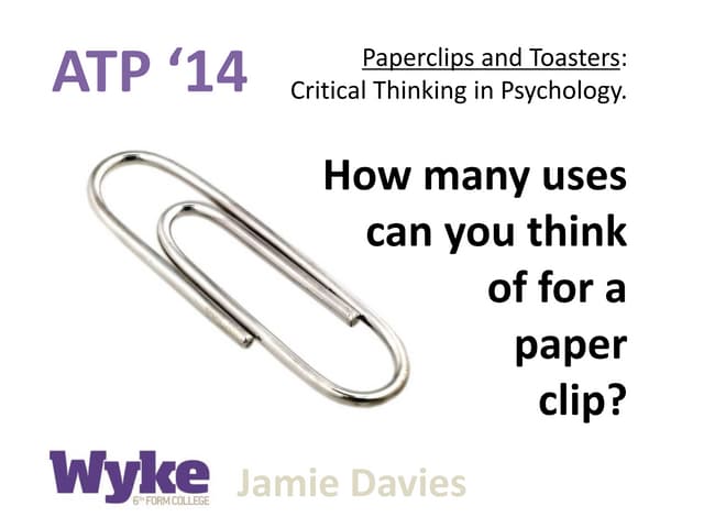 ATP 2014 Critical Thinking & PALS 