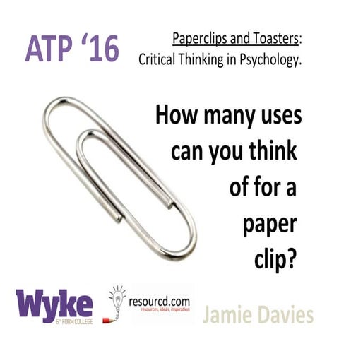 ATP 2016 - Critical Thinking in Psychology