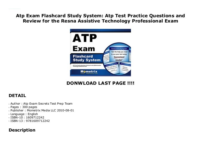 Atp Exam Flashcard Study System Atp Test Practice Questions and Revi…