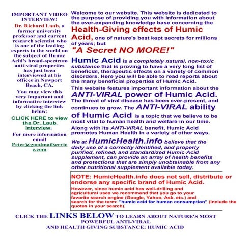 ATP Blog14 - Humichealth.Info- Medicinal Use of Humic Substances; series no.1