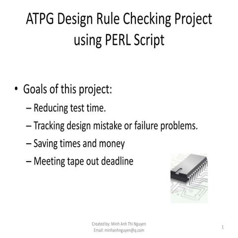 Atpg design rule checking project | PPTX