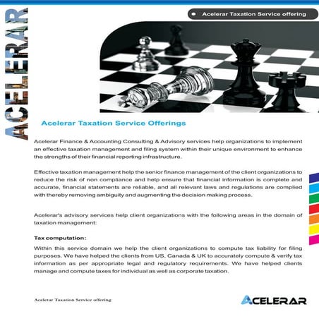 Acelerar taxation offerings