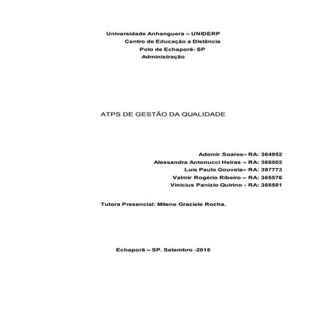 Atps gestao da qualidade (1)