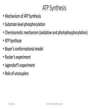 ATP SYNTHASE STRUCTURE ATP SYNTHESIS.pptx