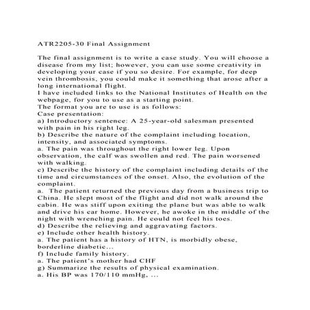 ATR2205-30 Final Assignment T.docx