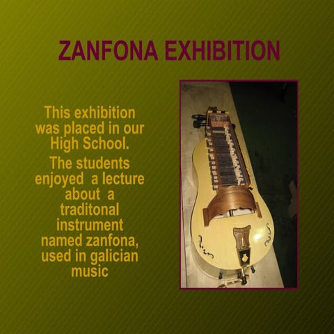A traditional instrument (zanfona) exhibition