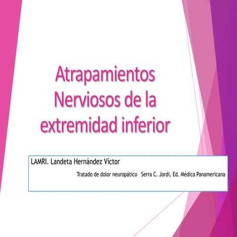 Atrapamientos nerviosos de la extremidad inferior