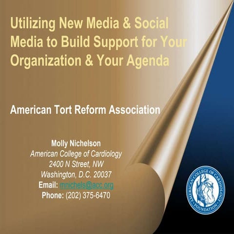 Utilizing New Media & Social Media to Build Support For Your Organization & Y...