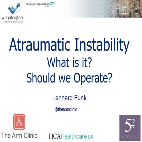 Atraumatic Shoulder Instability Management