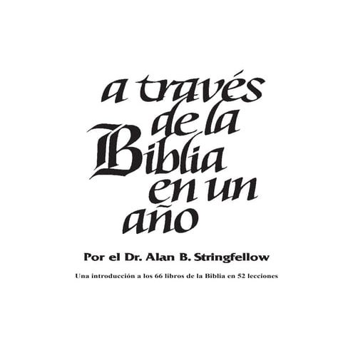 A traves de la biblia. alan stringfellow | PDF