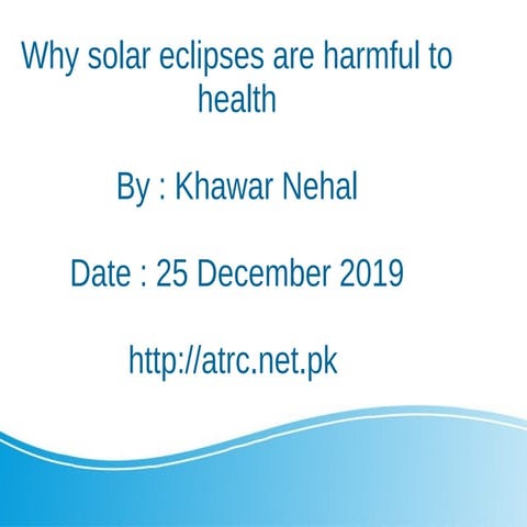 Solar Eclipse 26 dec 2019 health issues