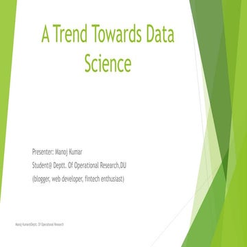 A trend towards data science | PPT