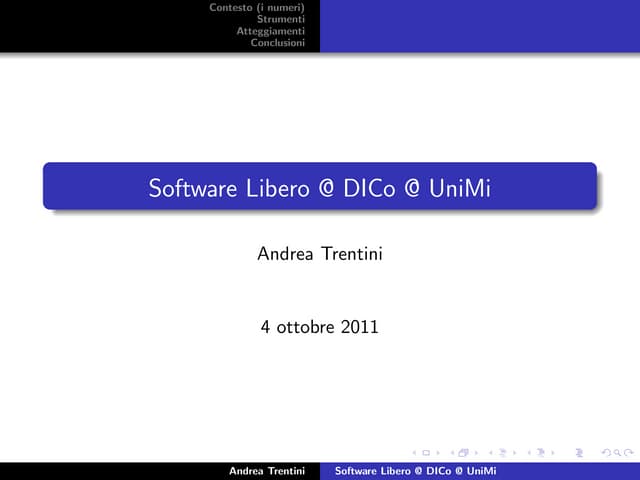 Focus Group Open Source 04.10.2011 Andrea Trentini