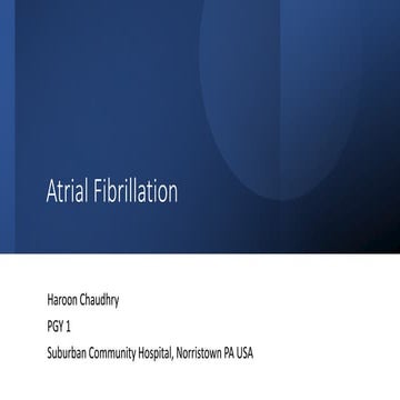 Atrial fibrillation