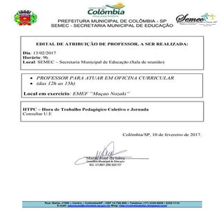 Atribuição professor oficina curric...