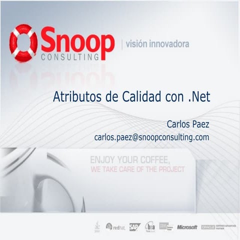 Charla Atributos de calidad con .Net
