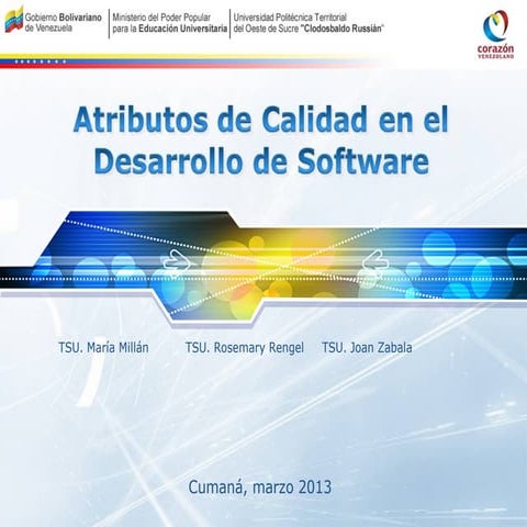 Atributos de calidad en el desarrollo de software 