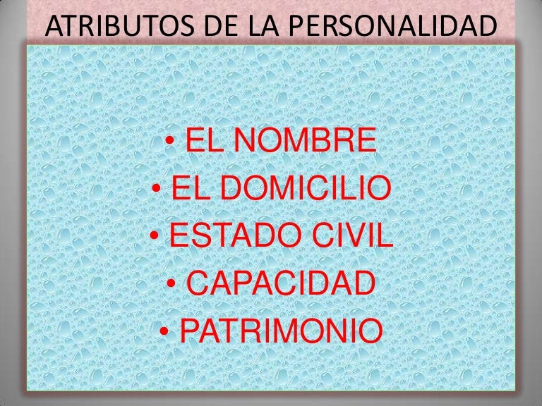 Atributos de la personalidad