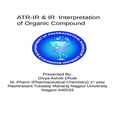 ATR-IR & IR  Interpretation of Organic Compound.pptx