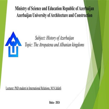 Atropathena Albania kingdom  history edu