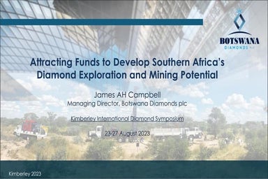Attracting Funds to Develop the Diamond Potential of Southern Africa