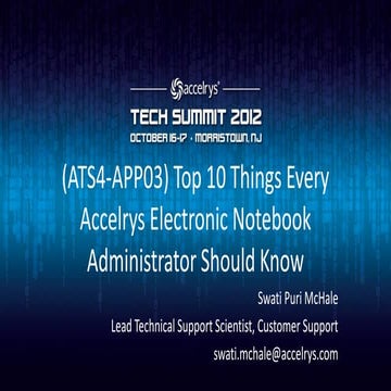 (ATS4-APP03) Top 10 things every Notebook administrator should know