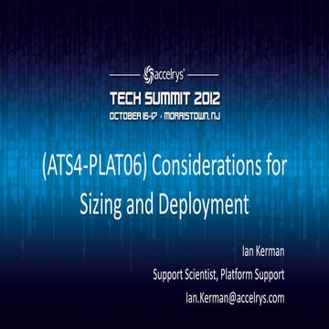 (ATS4-PLAT06) Considerations for sizing and deployment