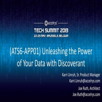 (ATS6-APP01) Unleashing the Power of Your Data with Discoverant