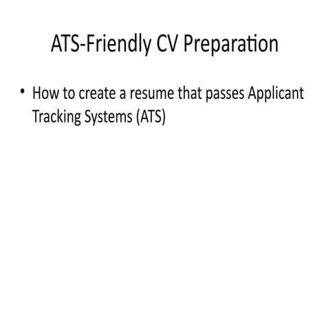 ATS Optimization Tips for Tech Professionals | PDF