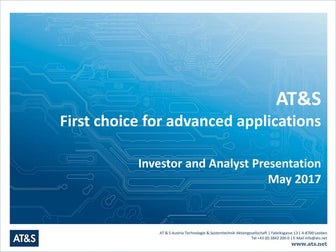 AT&S Investor and Analyst Presentation May 2017