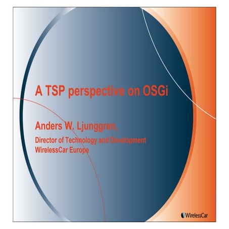 A TSP Perspective on OSGi - A Lunggren