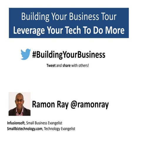 Building Your Business - AT&T National Tour - Social Media and Technology