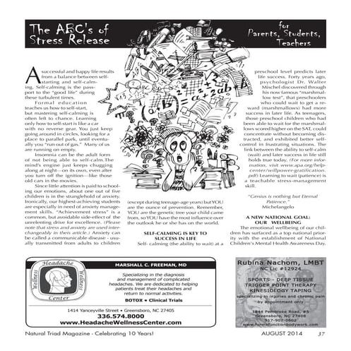 Att 3 the abc's of stress release  for parents, students and teachers-