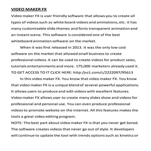 Video maker FX | DOCX
