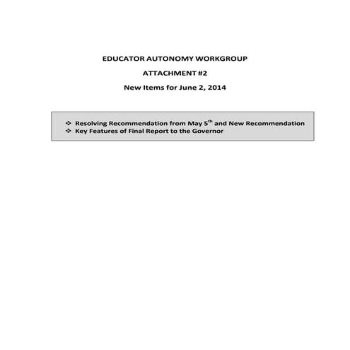 RI Educator Autonomy: Draft new recommendations for consideration 6.2.14