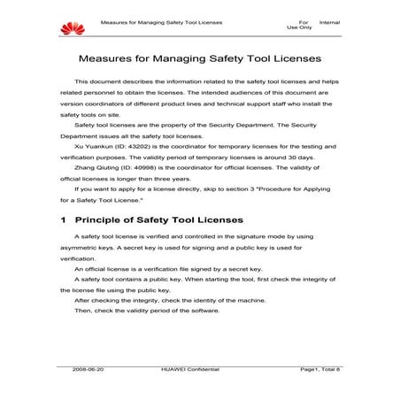 Attachment 3 measures for managing and applying for licenses