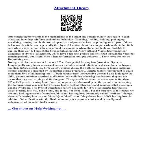 Attachment Theory