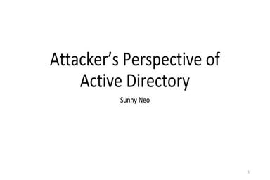 Attacker's Perspective of Active Directory