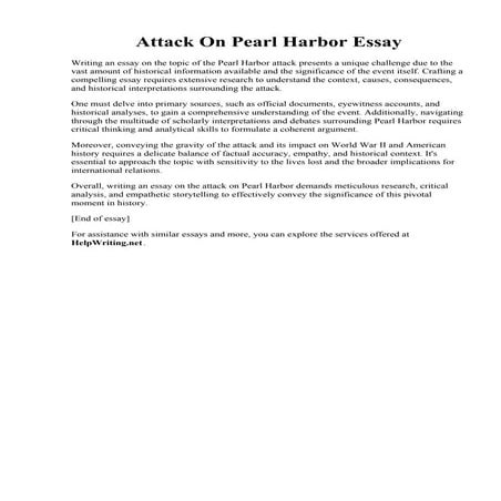 Attack On Pearl Harbor Essay.pdf
