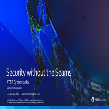 At&t cybersecurity introduction with alien vault | PPTX
