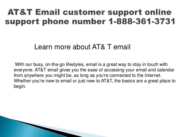 At&t email customer support on line support phone number